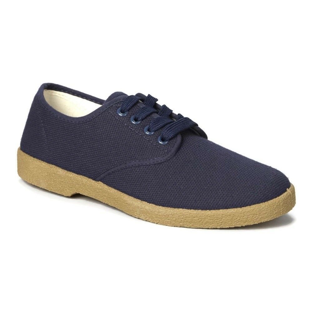 Navy Zig Zag Wino’s (with tan soles)